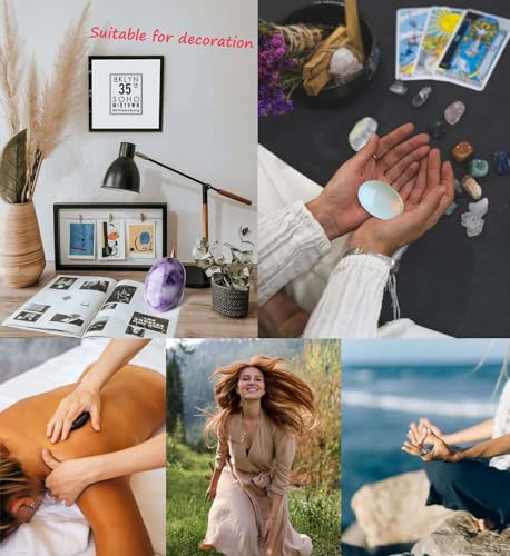 Amethyst Healing Crystal Palm Stone for Anxiety Relief