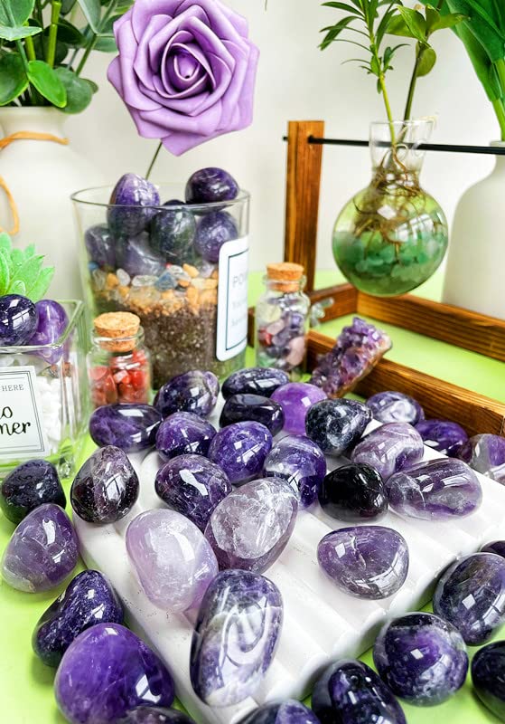 Amethyst Healing Crystal Stones Set - 0.45 lbs