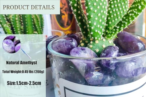 Amethyst Healing Crystal Stones Set - 0.45 lbs