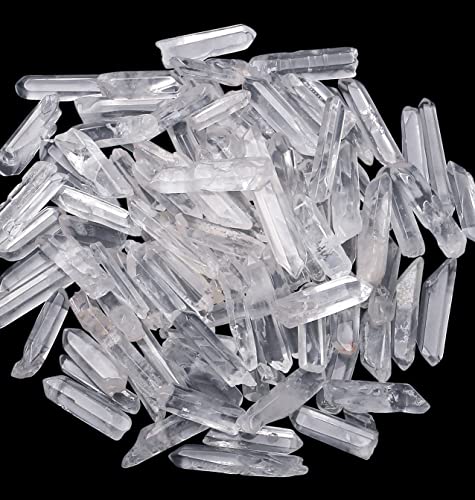 DUQGUHO Clear Quartz Crystals Points for Jewelry Making