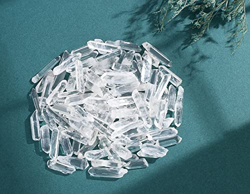 DUQGUHO Clear Quartz Crystals Points for Jewelry Making