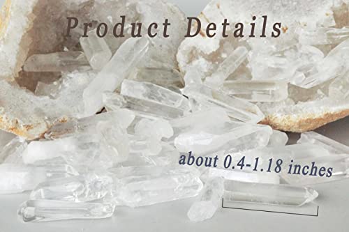 DUQGUHO Clear Quartz Crystals Points for Jewelry Making