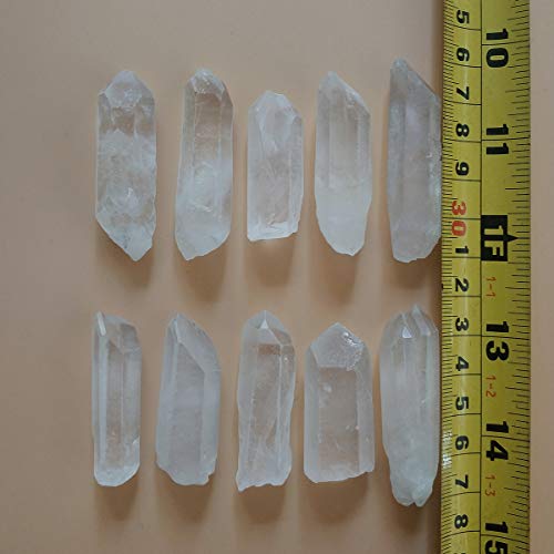 10 Pcs Natural Rough Quartz Crystal Points - 1"-2
