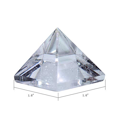 Clear Quartz Pyramid Energy Generator for Protection & Positivity