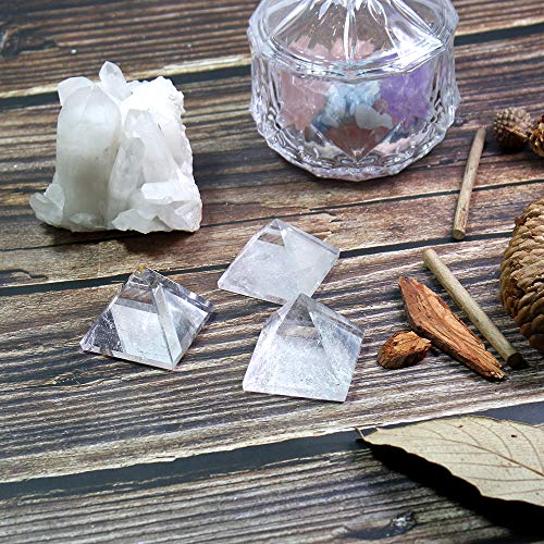 Clear Quartz Pyramid Energy Generator for Protection & Positivity