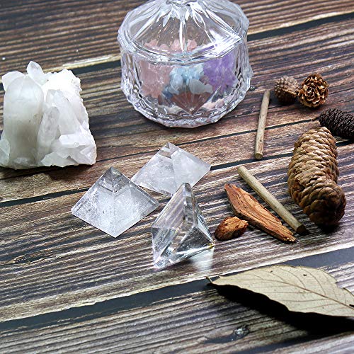 Clear Quartz Pyramid Energy Generator for Protection & Positivity