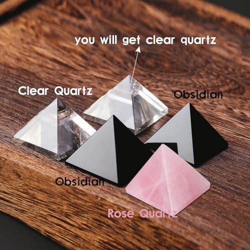 Clear Quartz Pyramid Energy Generator for Protection & Positivity