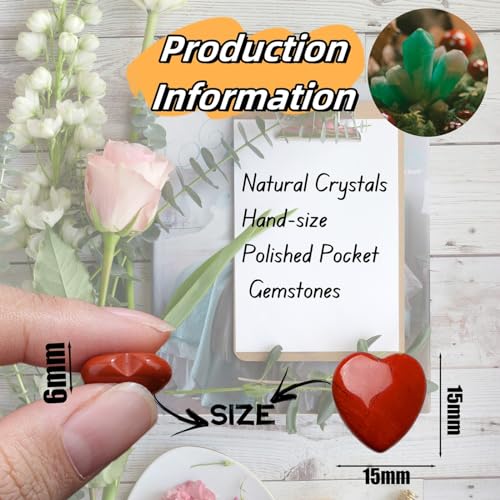 20PC Rose Quartz Heart Healing Crystals Set - Wholesale