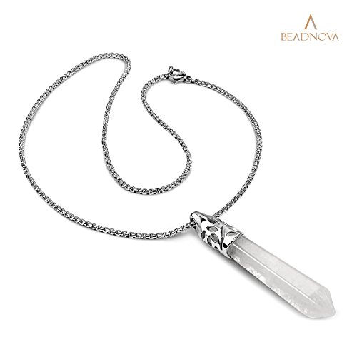 White Quartz Crystal Pendant for Energy Healing Gemstones