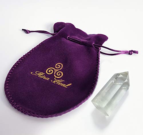 Clear Quartz Crystal Pointed Wand for Reiki and Chakra