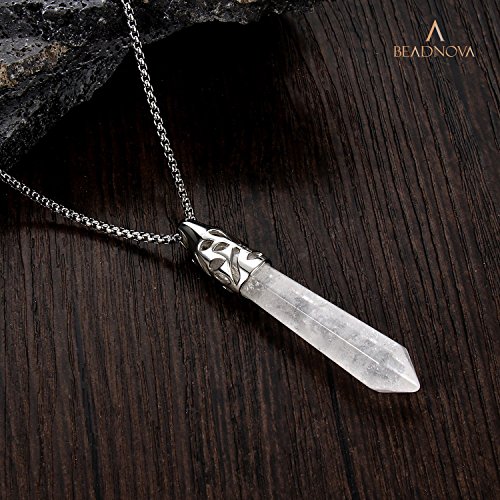White Quartz Crystal Pendant for Energy Healing Gemstones