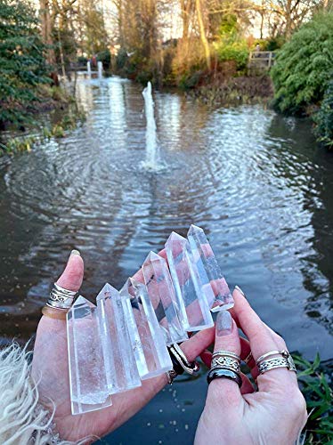 Large Clear Quartz Crystal Tower Wand for Chakra Meditation