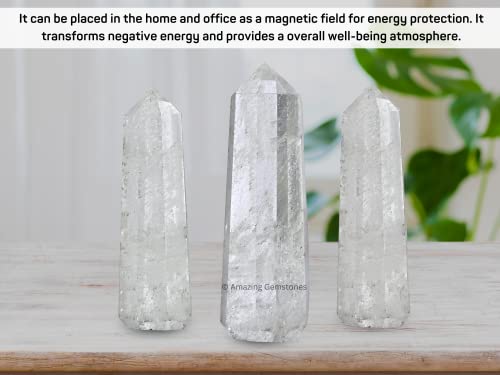 Clear Quartz Tower for Reiki Healing and Crystal Grid