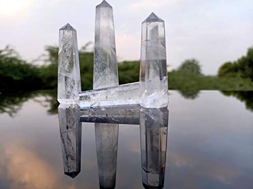 Large Clear Quartz Crystal Tower Wand for Chakra Meditation