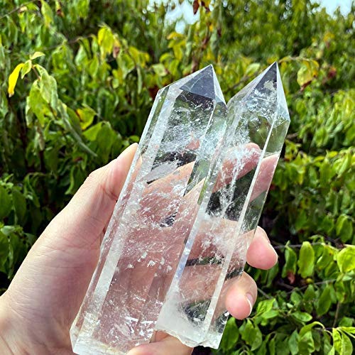 Large Clear Quartz Crystal Tower Wand for Chakra Meditation
