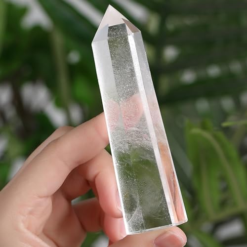 Clear Quartz Crystal Healing Stones Hexagonal Pointed Wand