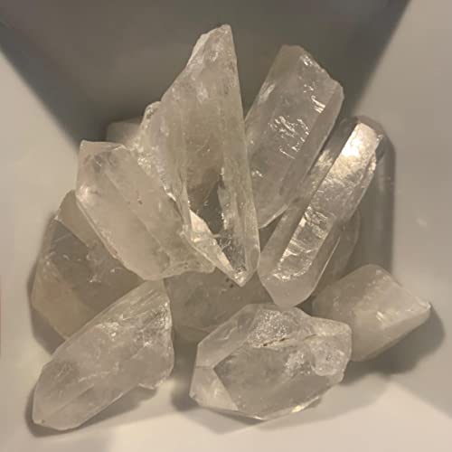 1Lb Bulk Clear Quartz Crystal Points for Home Decor
