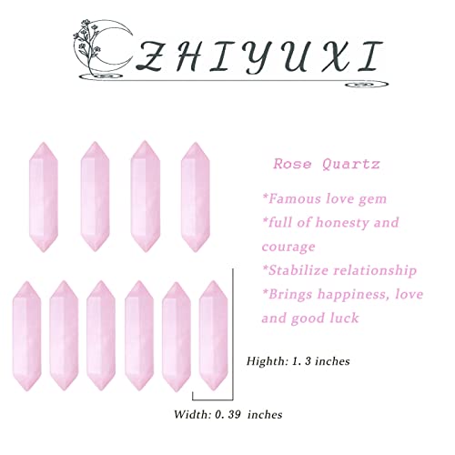Rose Quartz Crystal Points for Healing and Energy