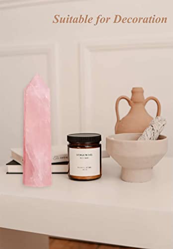 Rose Quartz Healing Crystal Wands for Meditation Therapy