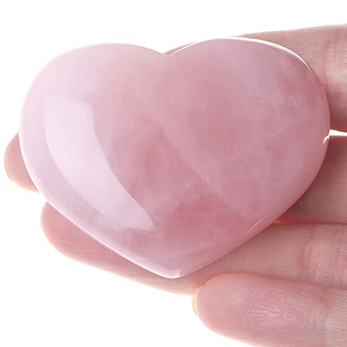 Rose Quartz Crystal Heart for Love and Healing