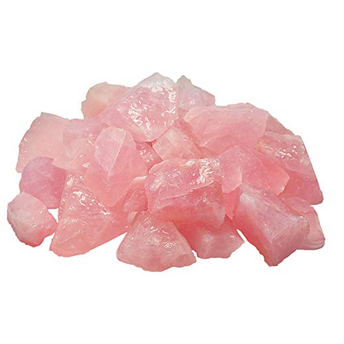 1 LB Bulk Rough Rose Quartz Crystal - Large Size