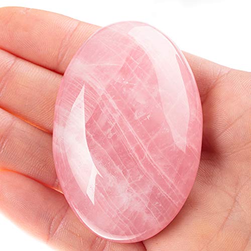 UFEEL Rose Quartz Palm Stone - Chakra Healing Crystals