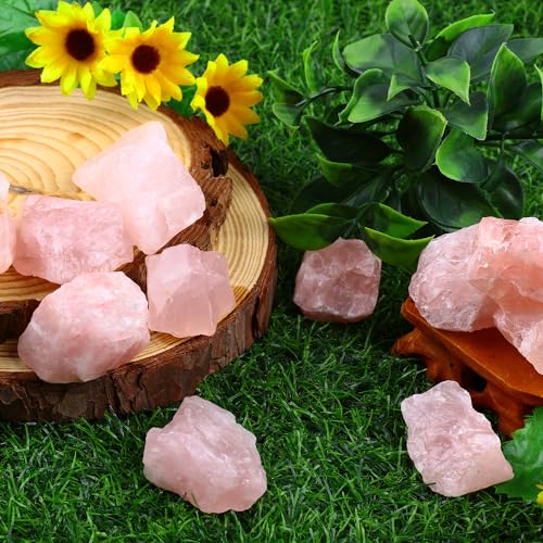 1 LB Bulk Rough Rose Quartz Crystal - Large Size