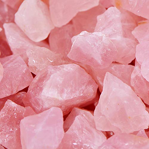 1 LB Bulk Rough Rose Quartz Crystal - Large Size