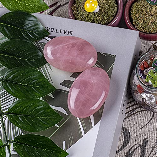 UFEEL Rose Quartz Palm Stone - Chakra Healing Crystals