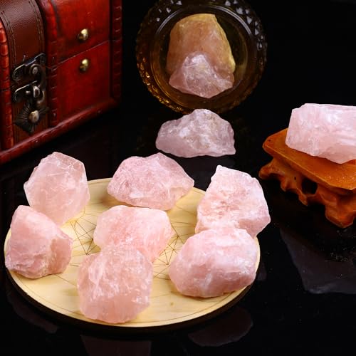 1 LB Bulk Rough Rose Quartz Crystal - Large Size