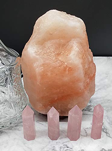 Rose Quartz Crystal Healing Wands - Reiki Chakra Therapy