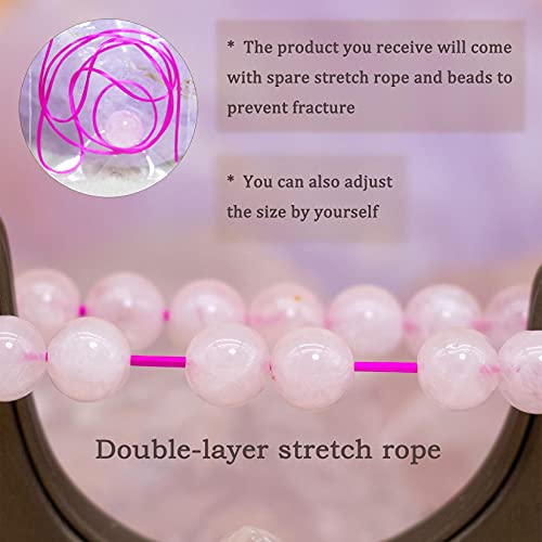 Rose Quartz Gemstone Bracelet: Healing Crystals for Women