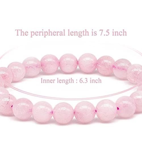 Rose Quartz Gemstone Bracelet: Healing Crystals for Women