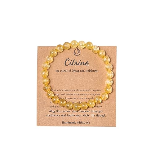 Citrine Crystal Protection Bracelet for Stress Relief and Healing