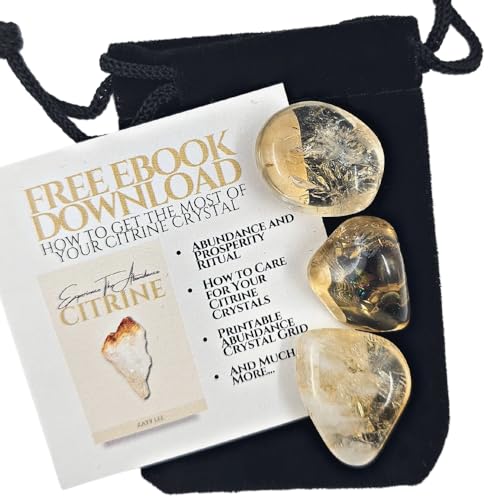 Citrine Crystal Stones for Healing, Abundance, Success