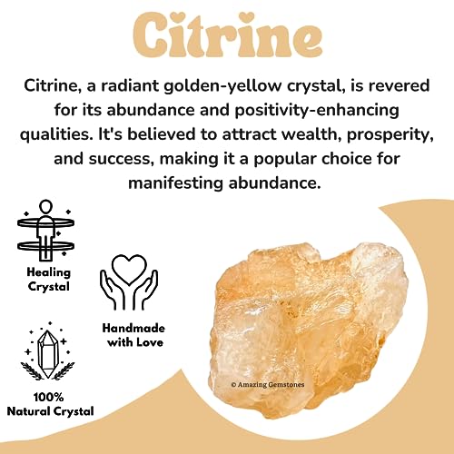 Citrine Raw Crystals for Tumbling and DIY