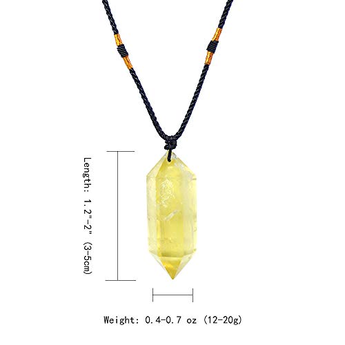 Runyangshi Citrine Crystal Pendants, Quartz Chakra Wand