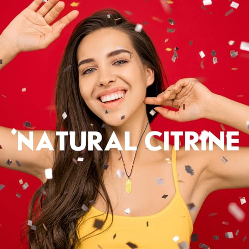 Runyangshi Citrine Crystal Pendants, Quartz Chakra Wand