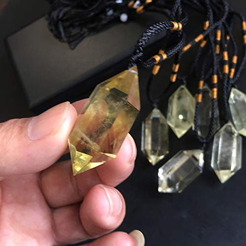 Runyangshi Citrine Crystal Pendants, Quartz Chakra Wand