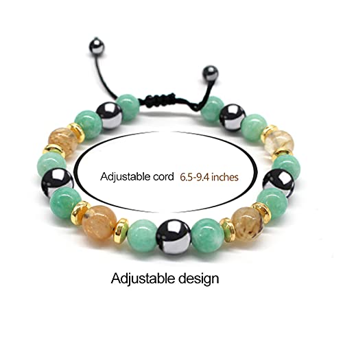 Citrine & Green Aventurine Feng Shui Bracelet Set