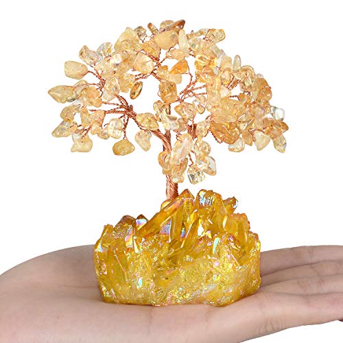 Natural Citrine Crystal Tree of Life for Prosperity