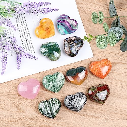 Citrine Crystal Heart Healing Stones for Chakra Balancing