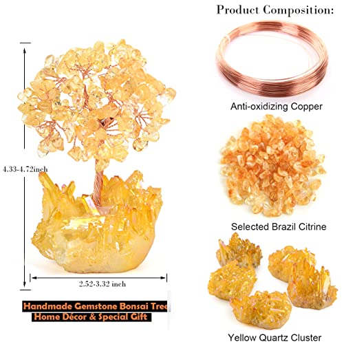 Natural Citrine Crystal Tree of Life for Prosperity