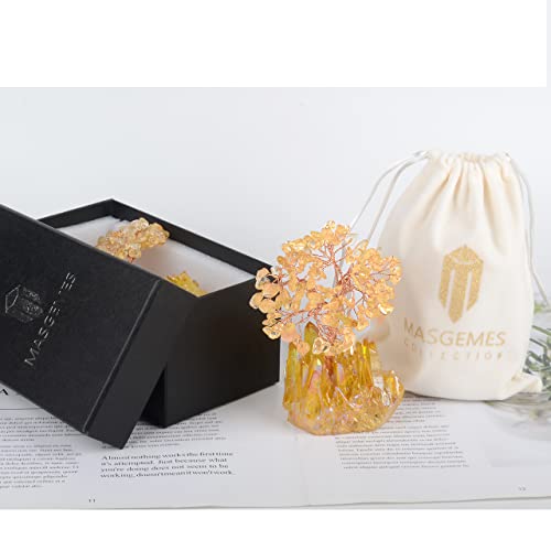 Natural Citrine Crystal Tree of Life for Prosperity