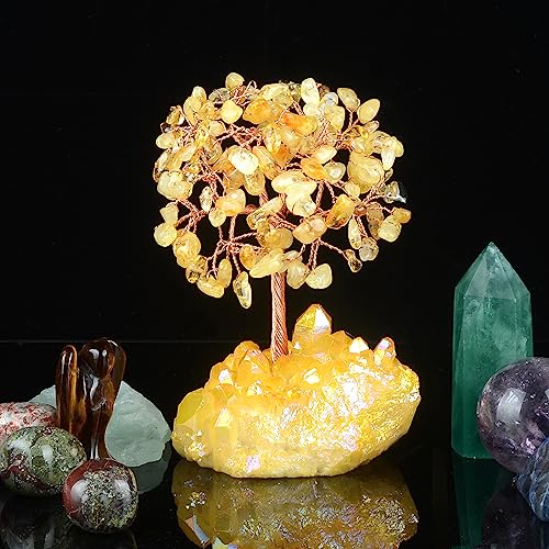 Natural Citrine Crystal Tree of Life for Prosperity