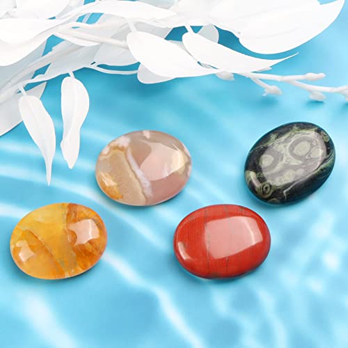 Citrine Palm Stone for Chakra Healing and Meditation