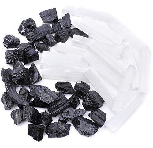 Black Tourmaline & Selenite Combo Pack: Good Vibes