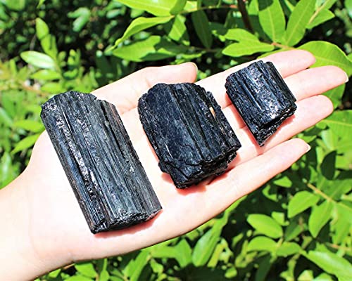 Large Raw Black Tourmaline Crystals for Healing & Energy