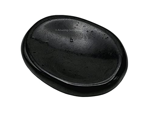 Black Tourmaline Crystal Worry Stone - Anxiety Relief