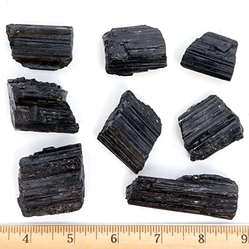 DANCING BEAR Black Tourmaline Crystal Bulk Set Energizes Good Vibes